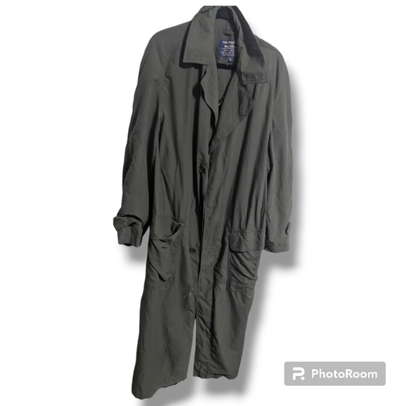 Tilley Endurables Vintage Water Resistant Trench Coat Olive Green Size Med - Picture 2 of 7